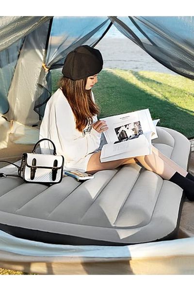 MACON Portable Twin Camping Air Mattress with Pump – Inflatable Bed for SUV, Truck, Tent, Outdoor Use