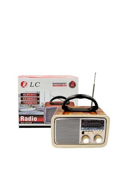 DLC Bluetooth Portable Radio 32216B Brown/Gold/Black