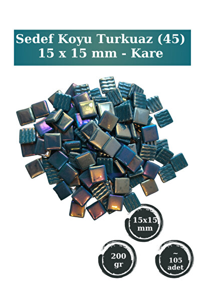 Zen Mozaik Sanatsal Mozaik Çalışmalarınız için 15 x15 mm - Kare Cam Mozaik Ta...