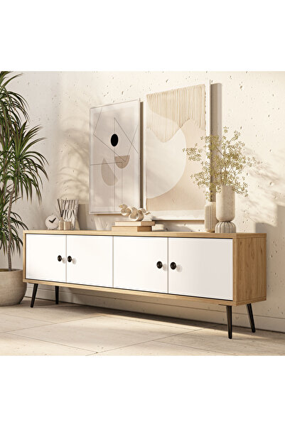 Mezza 4056 Next 150 Cm Tv Ünitesi Sepet-Beyaz