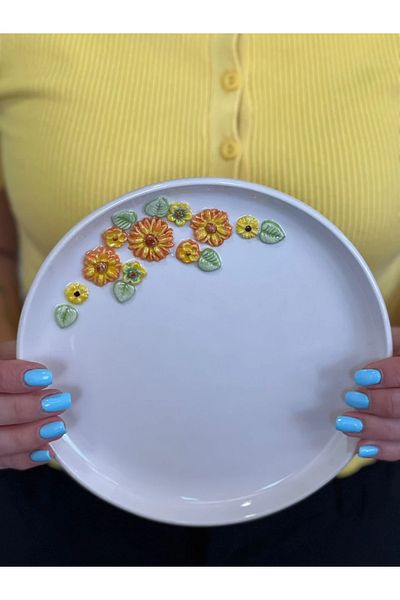 MeGgDecor 1 Flower Plate 21cm Diameter