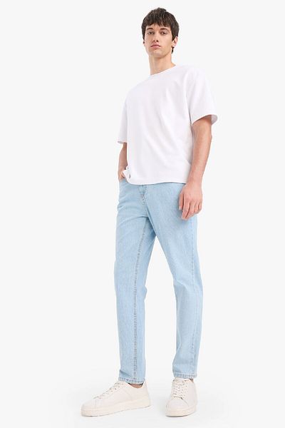 DeFacto 100% βαμβάκι 90's Slim Fit Skinny Fit Ψηλόμεσο Skinny Leg Jean Παντελόνι D6685ax25sp