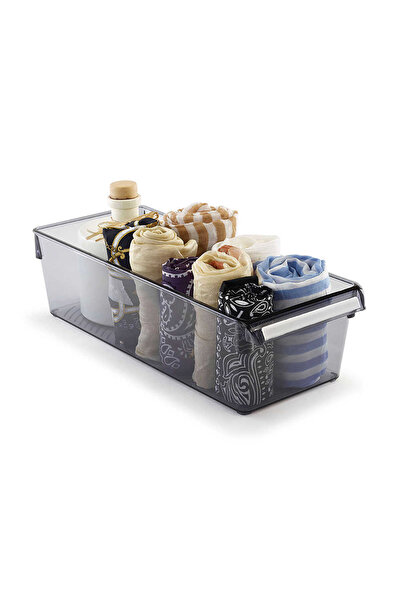 Prima Nova 360*150*100 mm Transparent Black Refrigerator Organizer - Set of 3 Storage Containers