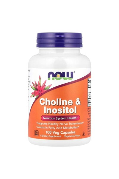 Now Foods الكولين والإنوزيتول 100 نباتي. كبسولة.من أصل أمريكي.مديميين
