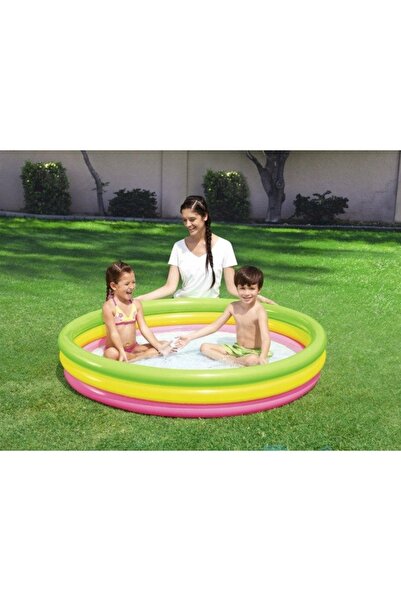 zola Φουσκωτή πισίνα, πολύχρωμη, με κρίκους, μέγεθος 152 x 30 εκ.