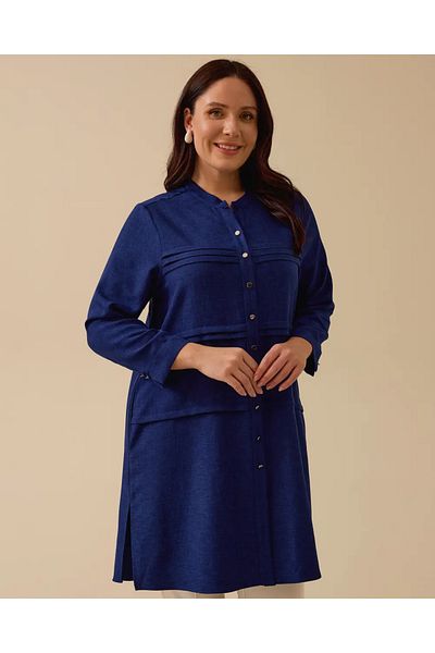 Gala-Xi Women's Plus Size Pocket Detailed Buttoned Tunic 10002511214003