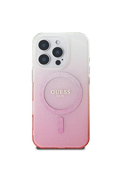 Guess Husă MagSafe cu sclipici gradient IML pentru iPhone 16 Pro Max, Guess - Roz