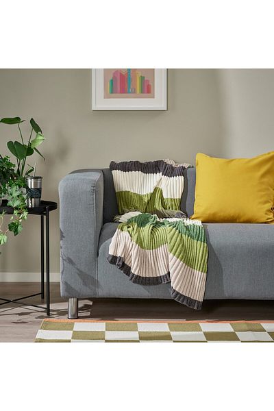 IKEA Cover, grey/green, 130x170 cm