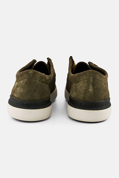 CLARKS Men Standard Court Lite Wally Camouflage Casual Shoes, Dark Olive