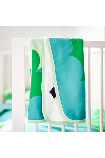 IKEA Blanket, green/tree pattern, 80x100 cm