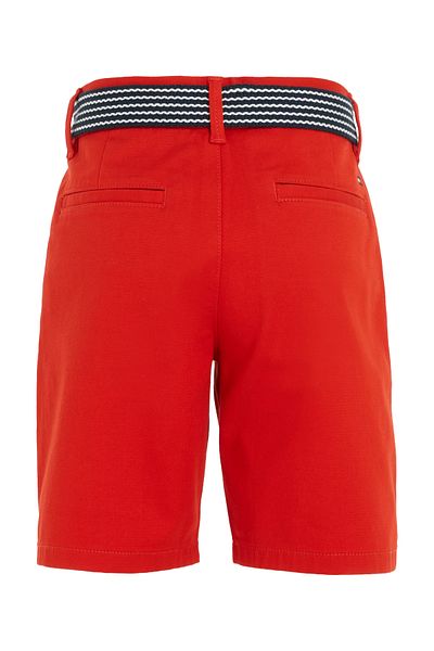 Tommy Hilfiger Boys Burgundy Belted Chino Shorts