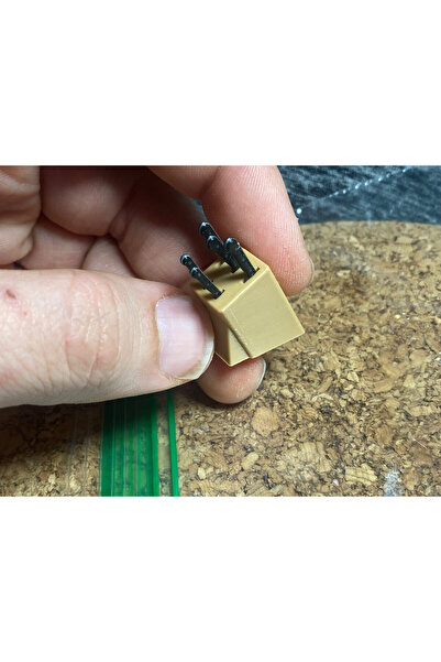 CharmFancy 1/12 Ölçek Bıçak Seti Standlı Minyatür Diorama Eşya Aksesuar Maket...