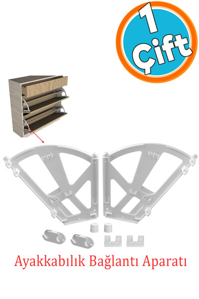 Gray Color Retractable Shoe Rack Connection Apparatus Plastic 1 Set Right Left Different Compartment