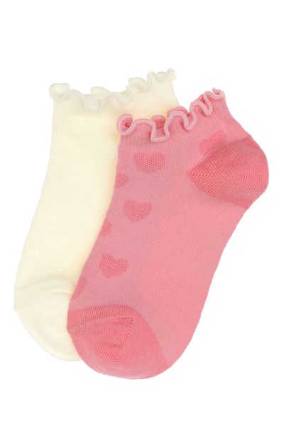 U.S. Polo Assn. Girl's Pink Booties Socks 50311329 -Vr041