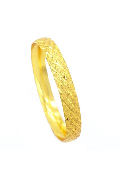 FerizZ Altın Kaplama Baklava Model Bilezik 0.8 cm BLZ-3050