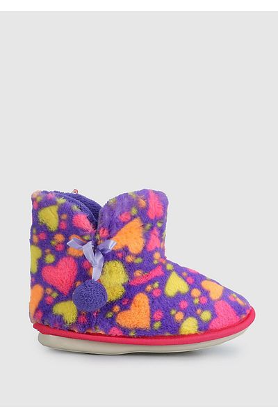 Twigy Girl's Purple House Slippers