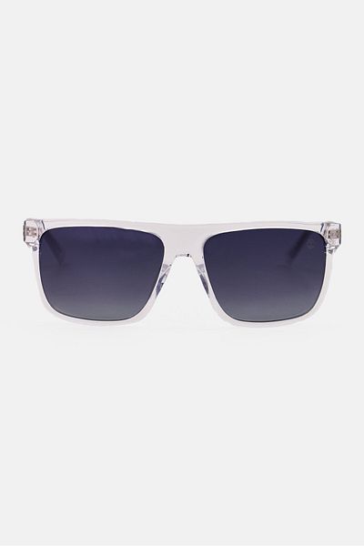 Timberland Men TB00005 Square Sunglasses, Transparent