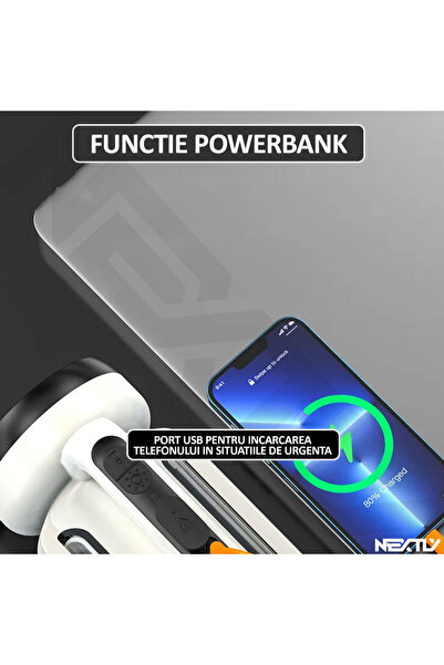 NEXTLY Led Flashlight, Portable, , 24 X Cob Led, 1 X Smd Led, Lantern Type Design, 3 Light Sources