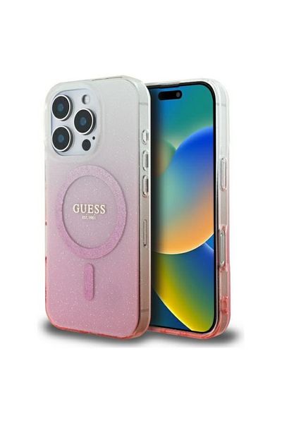 Guess IPhone 16 Pro Max IML Glitter Gradient MagSafe Case, Guess - Pink