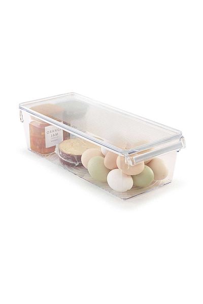 Prima Nova Organizator frigider din 3 piese cu capac transparent - Recipient de depozitare 360*150*100 mm