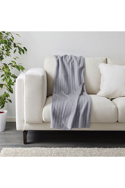 IKEA Soft faux fur comforter, gray, 120x160 cm