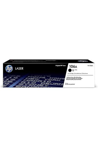 HP 106A Black Original Laser Toner Cartridge - W1106A