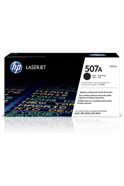 HP 507A Standard Hewlett Packard Original LaserJet Color Sphere Toner Cartridge, Black
