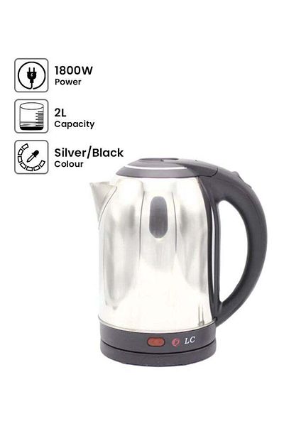 DLC Concealed Coil Electric Kettle 2 L 1800 W 6170 Silver/Black