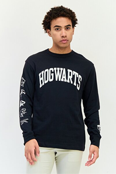 Reebok x Harry Potter Men Sportswear Fit Long Sleeve Outdoor T-Shirt, Black