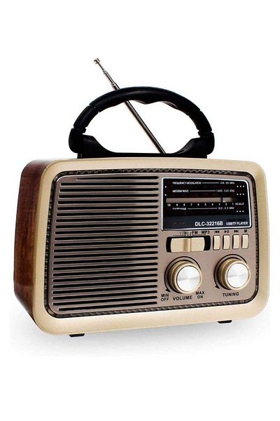 DLC 32216B Bluetooth Portable Radio Brown/Gold/Black