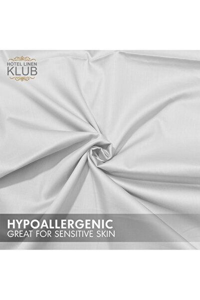 Hotel Linen Klub 3-Piece Duvet Cover Set, 100% Cotton Luxury Sateen, White