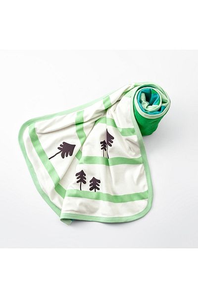 IKEA Blanket, green/tree pattern, 80x100 cm