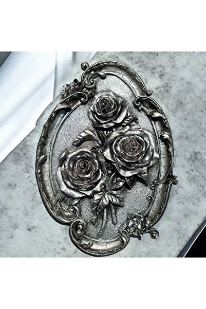 Peramari Dekorativna Poliester ploča sa slikom cveća, ruža, antracit, srebrna...