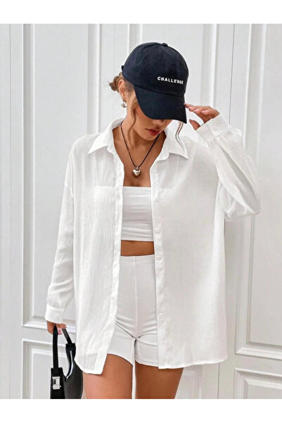 npLStore Поношена сорочка з мішковини великого розміру