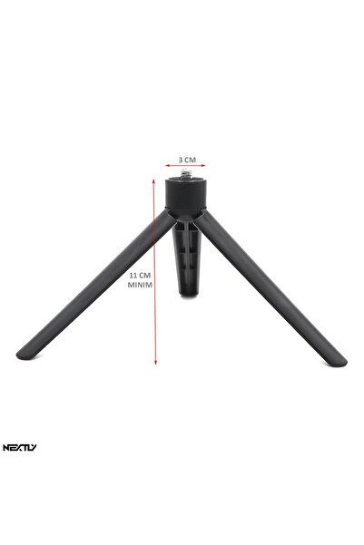 NEXTLY Μίνι τρίποδο για τηλέφωνο, κάμερες και βίντεο, κυκλικά φώτα, φορητό, πτυσσόμενο