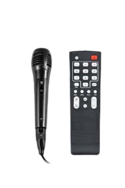 DLC Hi-Fi Colorful Atmosphere Lights Trolley Speaker With BT/FM/USB/TF/AUX Microphone And Remote