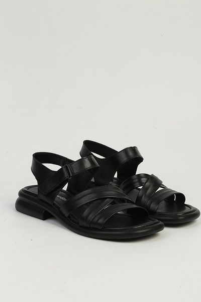 Pierre Cardin Black Women's Leather Sandals Pc-54600