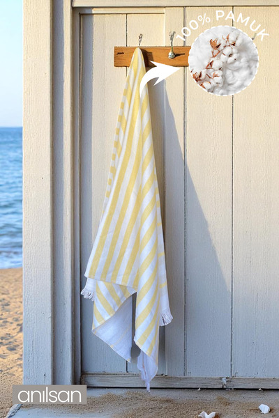 Anılsan Anida Plaj Havlusu %100 Pamuk 75x150
