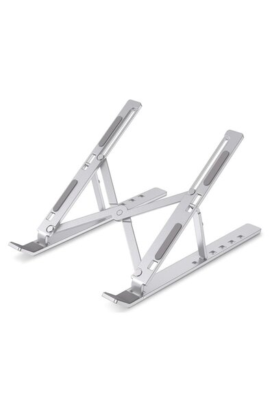 YBOSHOP Suport reglabil pentru laptop si tableta, aluminiu, 6 unghiuri, pliab...