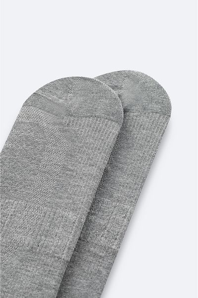 Avva Men's Gray Basic Booties Socks B 008530