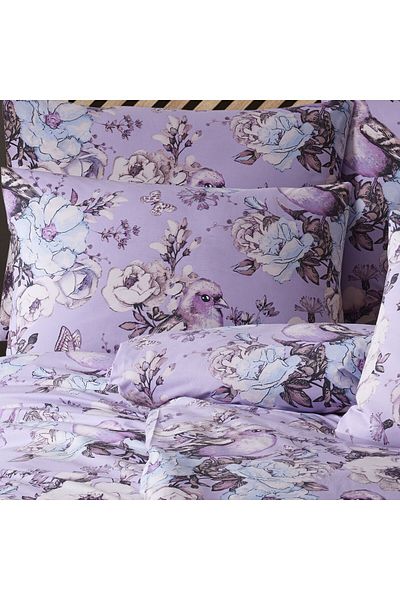 Story home Textile Set lenjerie de pat Story Home 100% bumbac Ranforce 144TC husă pilotă 4 buc 200x220 cm Andrea