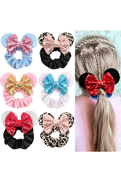 Superbaby Velvet hair elastic with ears and bow - Model 3