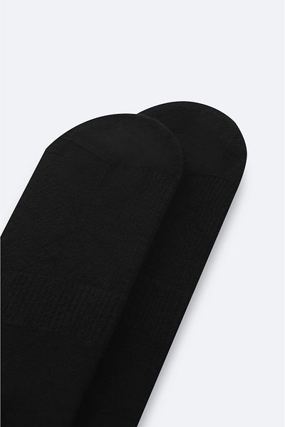 Avva Men's Black Basic Booties Socks B 008530