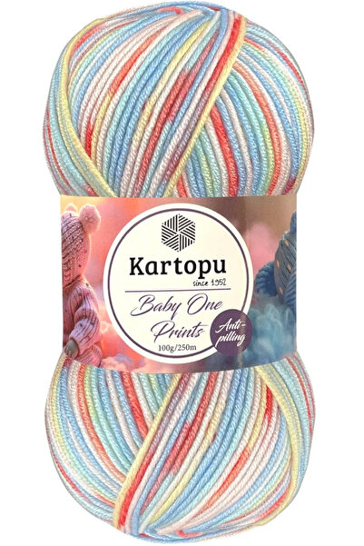 Kartopu Baby One Prints Ebruli Tüylenmeyen Bebek Yünü B59159