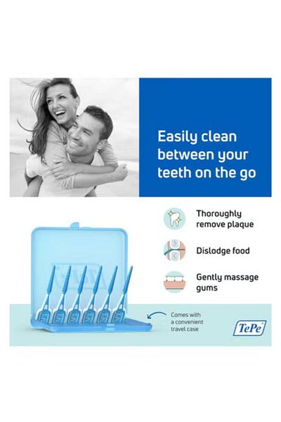TePe TEPE Dental Floss Picks, Dental Floss Picks, Blue Floss Picks, 36 Pack.