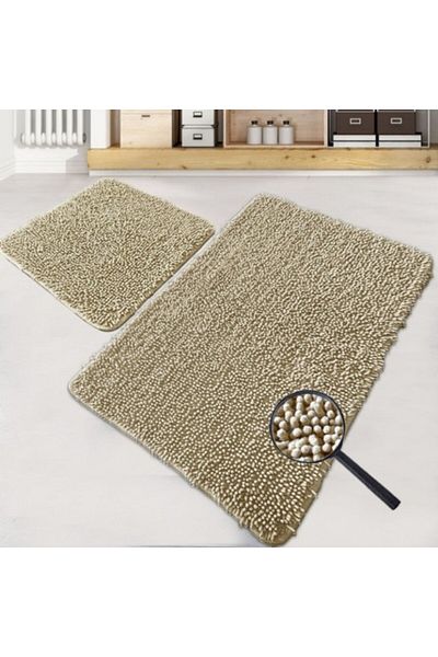 Chilai Home Set 2 covorașe de baie 100% bumbac, Victoria Stone (bej)