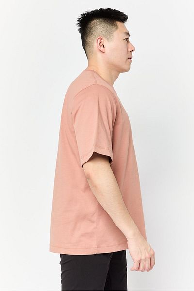 adidas Men Sportswear Fit Short Sleeve Outdoor T Shirt, Peach