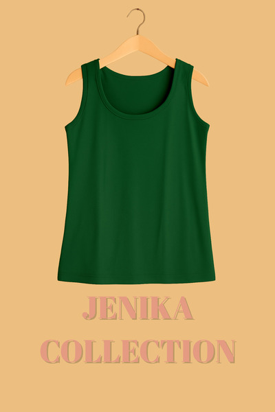 JENİKA Thick Strapped Cotton Women's 3-Piece Undershirt