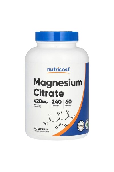 Nutricost Magnesium Citrate, 420 Mg, 240 Capsules