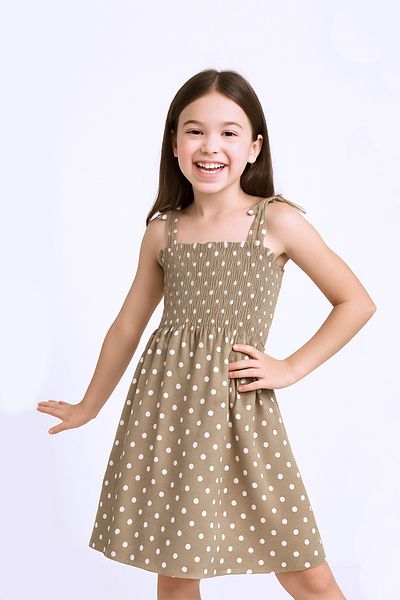 HÇM Girl Strap Dress Flower Patterned B35 Hcm00119